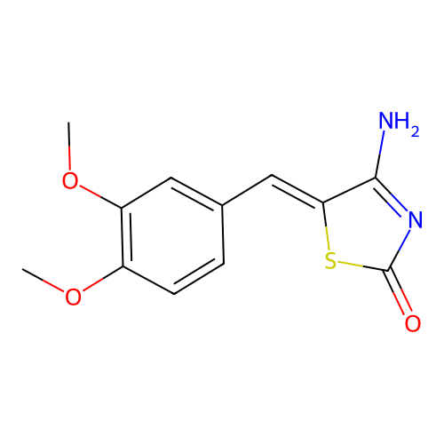 5-[(3,4-Dimethoxyphenyl)methylene]-4-imino-1,3-thiazolidin-2-one structure