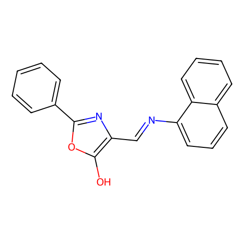 (4Z)-4-[(naphthalen-1-ylamino)methylidene]-2-phenyl-1,3-oxazol-5-one structure