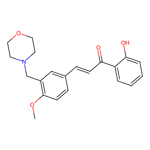 1-(2-Hydroxyphenyl)-3-[4-methoxy-3-(4-morpholinylmethyl)phenyl]-2-propen-1-one structure