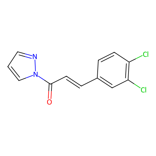 1-[3-(3,4-dichlorophenyl)acryloyl]-1H-pyrazole structure