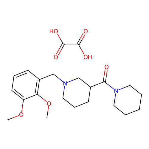 (1-(2,3-Dimethoxybenzyl)piperidin-3-yl)(piperidin-1-yl)methanone oxalate structure