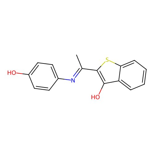 (2Z)-2-[1-(4-hydroxyanilino)ethylidene]-1-benzothiophen-3-one structure