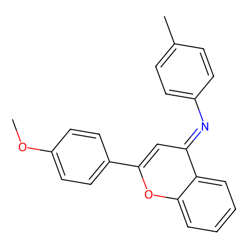 [2-(4-Methoxy-phenyl)-chromen-4-ylidene]-p-tolyl-amine structure