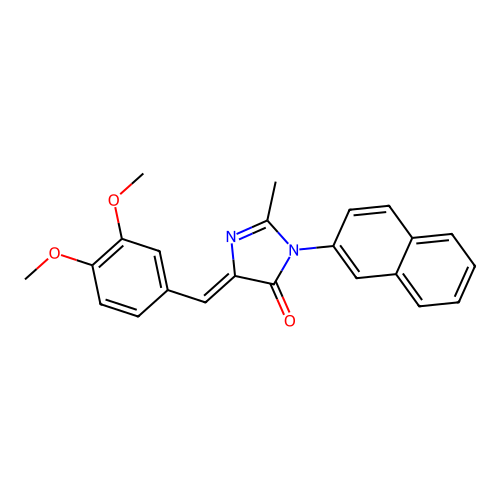 (5Z)-5-[(3,4-dimethoxyphenyl)methylidene]-2-methyl-3-naphthalen-2-ylimidazol-4-one structure