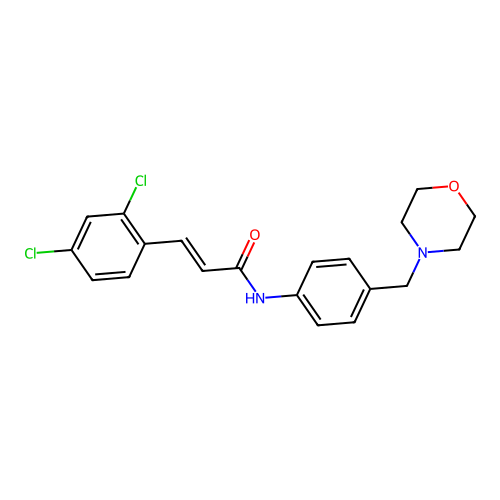 (E)-3-(2,4-Dichloro-phenyl)-N-(4-morpholin-4-ylmethyl-phenyl)-acrylamide structure