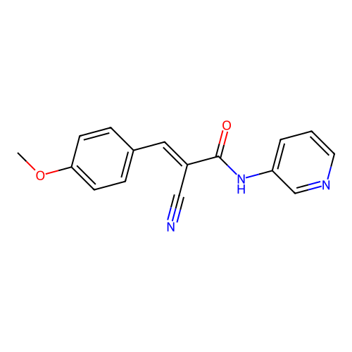 (E)-2-Cyano-3-(4-methoxy-phenyl)-N-pyridin-3-yl-acrylamide structure