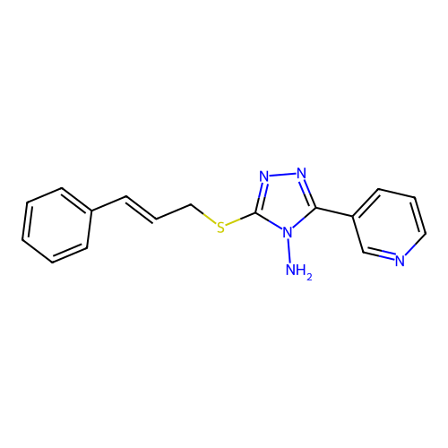 3-(Cinnamylthio)-5-(3-pyridinyl)-4H-1,2,4-triazol-4-amine structure