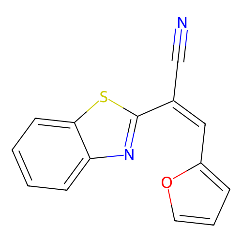 (Z)-2-Benzothiazol-2-yl-3-furan-2-yl-acrylonitrile structure