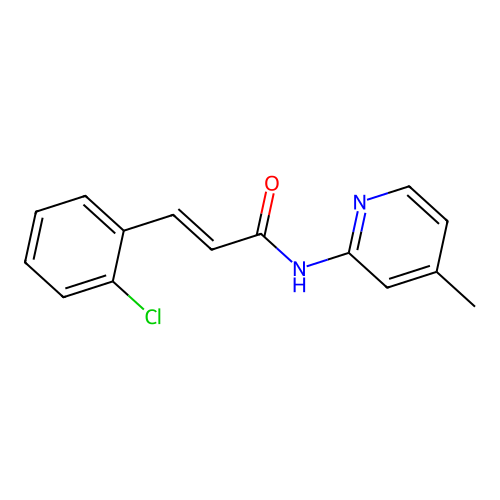 (E)-3-(2-Chloro-phenyl)-N-(4-methyl-pyridin-2-yl)-acrylamide structure