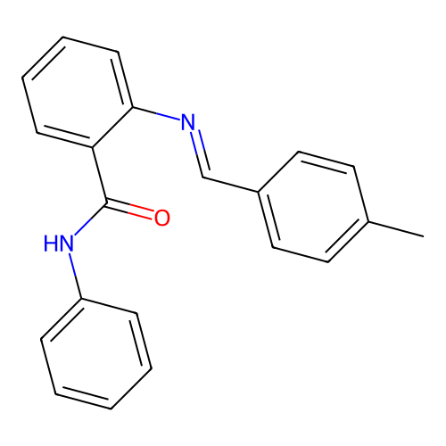 2-[(4-methylbenzylidene)amino]-N-phenylbenzamide structure