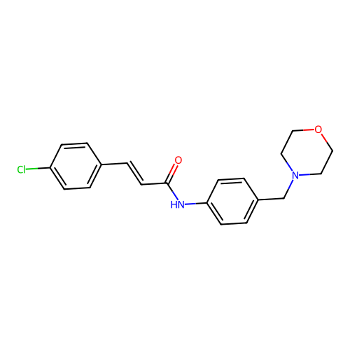 (2E)-3-(4-chlorophenyl)-N-[4-(morpholin-4-ylmethyl)phenyl]prop-2-enamide structure