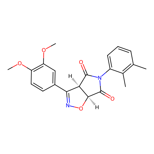 (3aR,6aS)-3-(3,4-dimethoxyphenyl)-5-(2,3-dimethylphenyl)-3a,6a-dihydropyrrolo[3,4-d][1,2]oxazole-4,6-dione structure