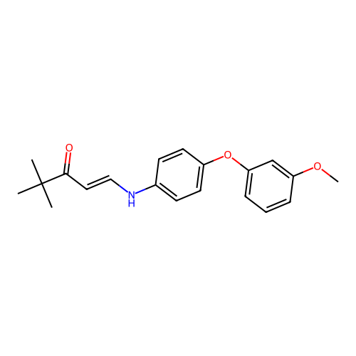 1-[4-(3-Methoxyphenoxy)anilino]-4,4-dimethyl-1-penten-3-one structure