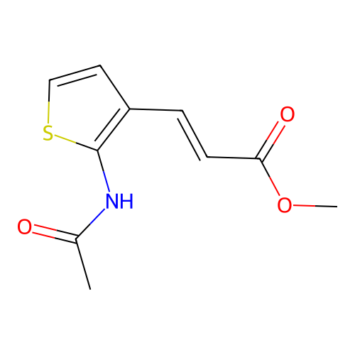 Methyl 3-[2-(acetylamino)-3-thienyl]acrylate structure
