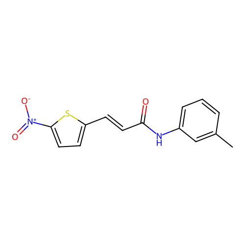 (E)-3-(5-nitrothiophen-2-yl)-N-(m-tolyl)acrylamide structure