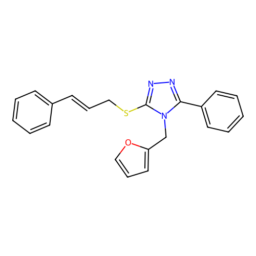 4-Furan-2-ylmethyl-3-phenyl-5-((E)-3-phenyl-allylsulfanyl)-4H-[1,2,4]triazole structure