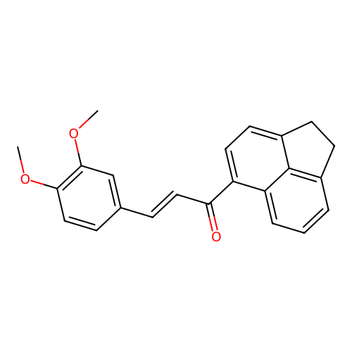 (E)-1-(1,2-dihydroacenaphthylen-5-yl)-3-(3,4-dimethoxyphenyl)prop-2-en-1-one structure
