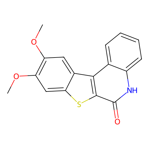 9,10-dimethoxy[1]benzothieno[2,3-c]quinolin-6(5H)-one structure