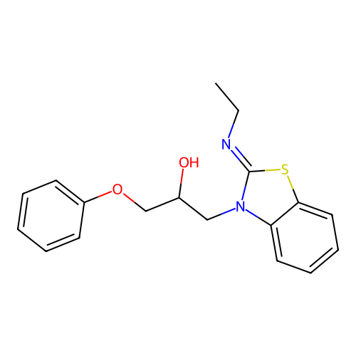 1-(2-Ethylimino-1,3-benzothiazol-3-yl)-3-phenoxypropan-2-ol structure