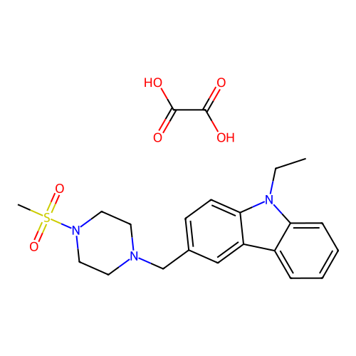 9-Ethyl-3-(4-methanesulfonyl-piperazin-1-ylmethyl)-9H-carbazole structure