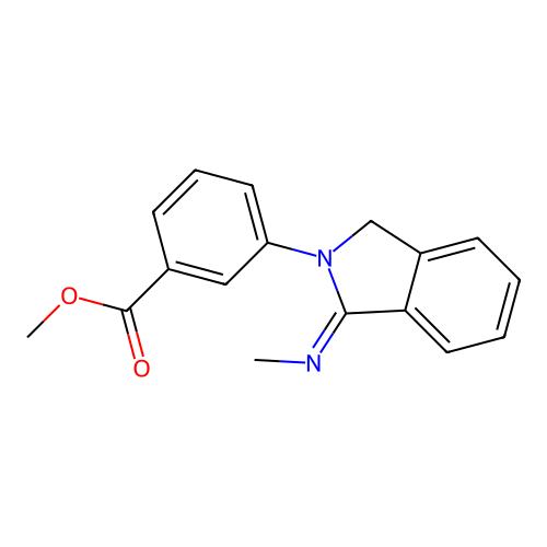 (E)-methyl 3-(1-(methylimino)isoindolin-2-yl)benzoate structure
