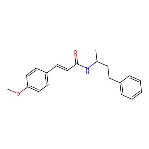 (E)-3-(4-methoxyphenyl)-N-(4-phenylbutan-2-yl)prop-2-enamide structure