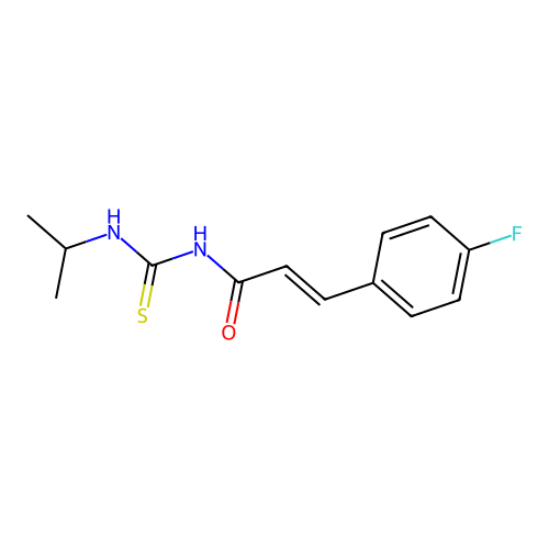 N-[3-(4-fluorophenyl)acryloyl]-N'-isopropylthiourea structure