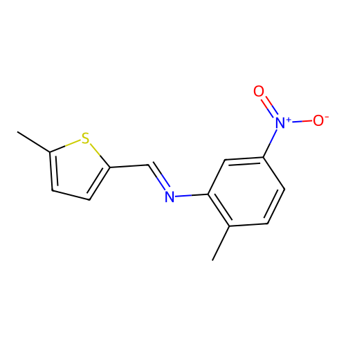 2-methyl-N-[(5-methyl-2-thienyl)methylene]-5-nitroaniline structure