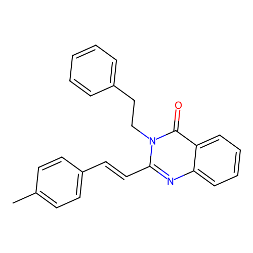 3-Phenethyl-2-((E)-2-p-tolyl-vinyl)-3H-quinazolin-4-one structure