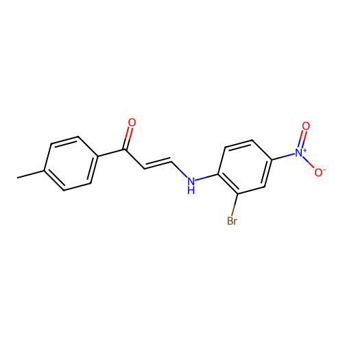 3-[(2-Bromo-4-nitrophenyl)amino]-1-(4-methylphenyl)-2-propen-1-one structure