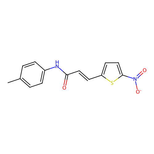 (E)-3-(5-nitrothiophen-2-yl)-N-(p-tolyl)acrylamide structure