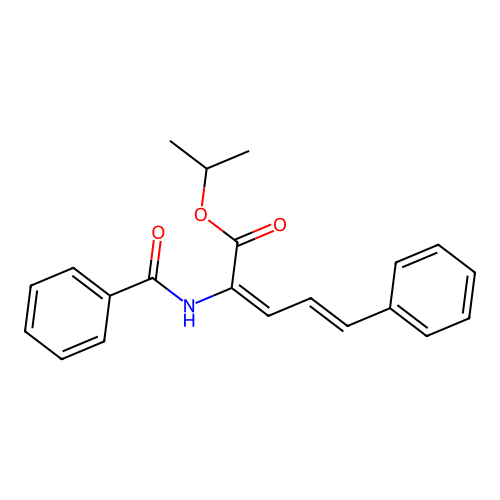 2-Benzoylamino-5-phenyl-penta-2,4-dienoic acid isopropyl ester structure