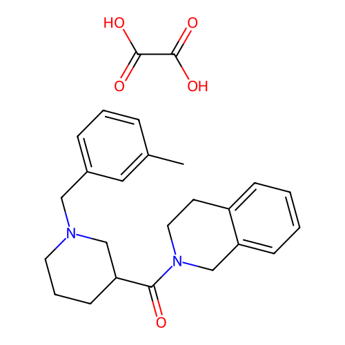 (3,4-dihydroisoquinolin-2(1H)-yl)(1-(3-methylbenzyl)piperidin-3-yl)methanone oxalate structure