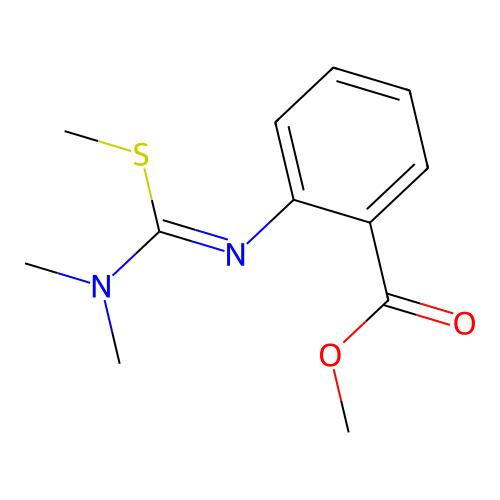 methyl 2-{[(Z)-(dimethylamino)(methylsulfanyl)methylidene]amino}benzoate structure