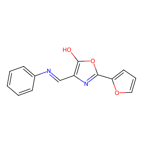(4E)-2-(furan-2-yl)-4-[(phenylamino)methylidene]-1,3-oxazol-5(4H)-one structure