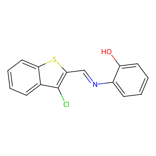 2-[(3-Chloro-1-benzothiophen-2-yl)methylideneamino]phenol structure
