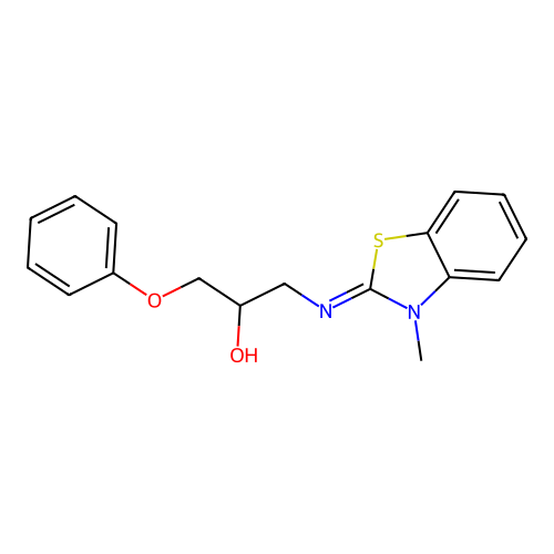 1-{[(2Z)-3-methyl-1,3-benzothiazol-2(3H)-ylidene]amino}-3-phenoxypropan-2-ol structure