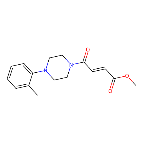 Methyl 4-[4-(2-methylphenyl)-1-piperazinyl]-4-oxo-2-butenoate structure