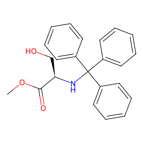 Methyl (2R)-3-hydroxy-2-[(triphenylmethyl)amino]propanoate structure