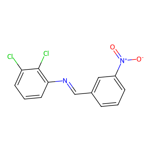 2,3-Dichloro-N-(3-nitrobenzylidene)-aniline structure