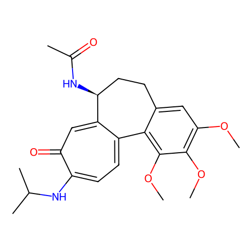 (S)-N-(10-(isopropylamino)-1,2,3-trimethoxy-9-oxo-5,6,7,9-tetrahydrobenzo[a]heptalen-7-yl)acetamide structure