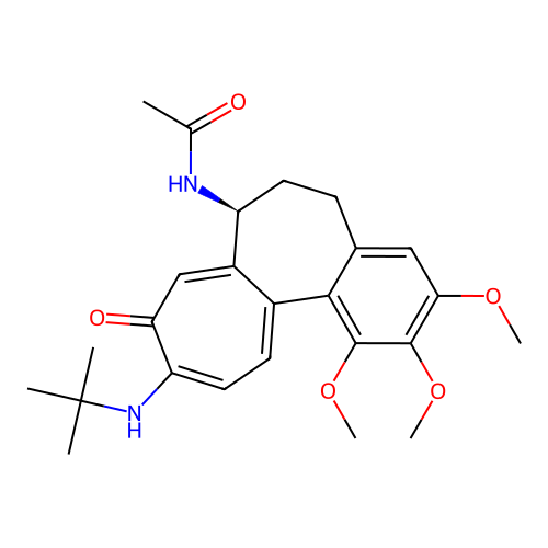 (S)-N-(10-(tert-butylamino)-1,2,3-trimethoxy-9-oxo-5,6,7,9-tetrahydrobenzo[a]heptalen-7-yl)acetamide structure