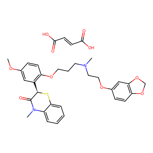 Semotiadil fumarate structure