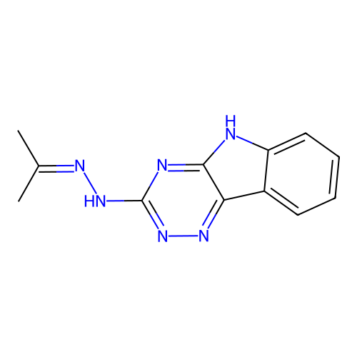 acetone 5H-[1,2,4]triazino[5,6-b]indol-3-ylhydrazone structure