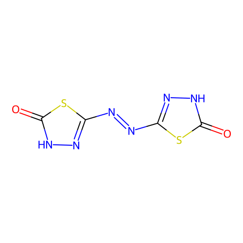 5-[(2-oxo-3H-1,3,4-thiadiazol-5-yl)diazenyl]-3H-1,3,4-thiadiazol-2-one structure