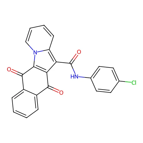 N-(4-氯苯基)-6,11-二氧代萘并[2,3-b]吲哚嗪-12-甲酰胺 structure