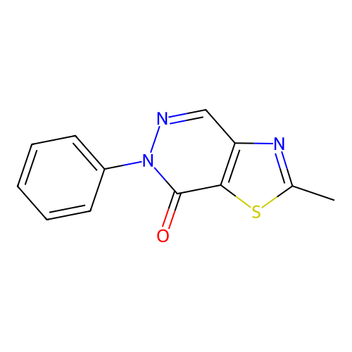2-methyl-6-phenyl[1,3]thiazolo[4,5-d]pyridazin-7(6H)-one structure