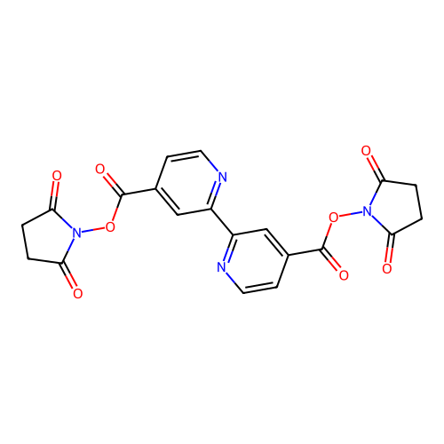 2,5-Pyrrolidinedione, 1,1'-[[2,2'-bipyridine]-4,4'-diylbis(carbonyloxy)]bis- structure