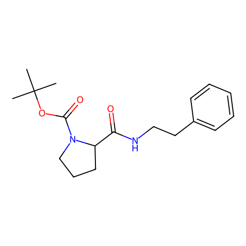 Tert-butyl 2-(phenethylcarbamoyl)pyrrolidine-1-carboxylate structure