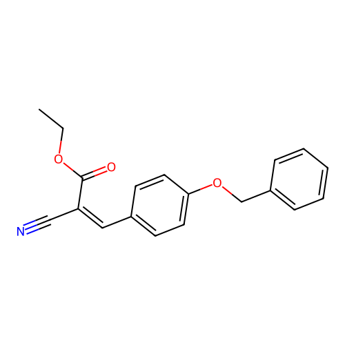 Ethyl 2-cyano-3-(4-phenylmethoxyphenyl)prop-2-enoate structure